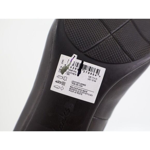 Clarks Kyndall Iris Pump Size 10 Black Leather Slip On Shoes Block Heel Career - Picture 11 of 12